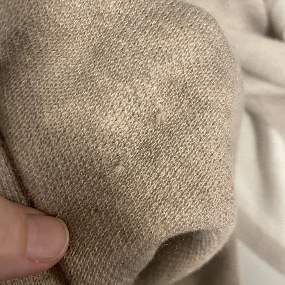 Loft Poncho Shawl‎ Wrap Sweater Beige Tan Neutral Size M/L Wool Blend Lagenlook